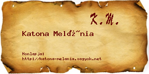 Katona Melánia névjegykártya
