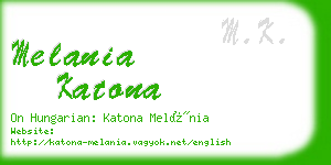 melania katona business card